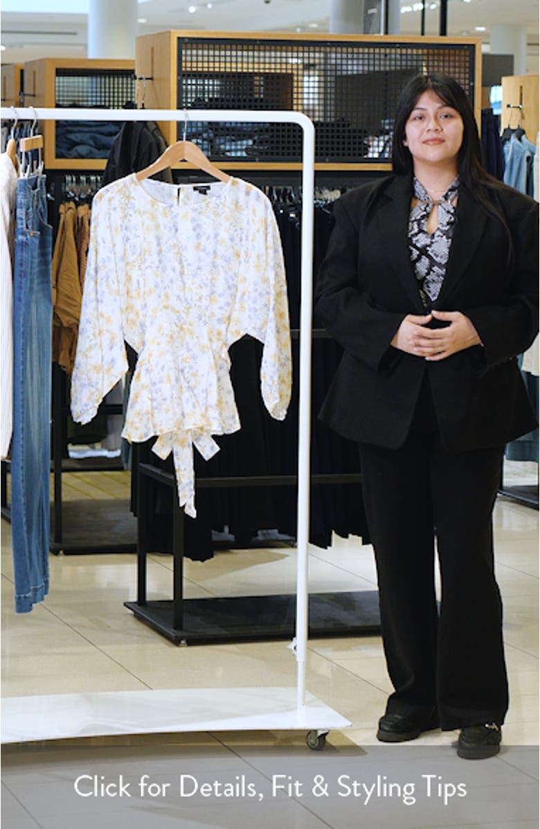 Ditsy Daisy Print Pleat Waist Top, sales video thumbnail