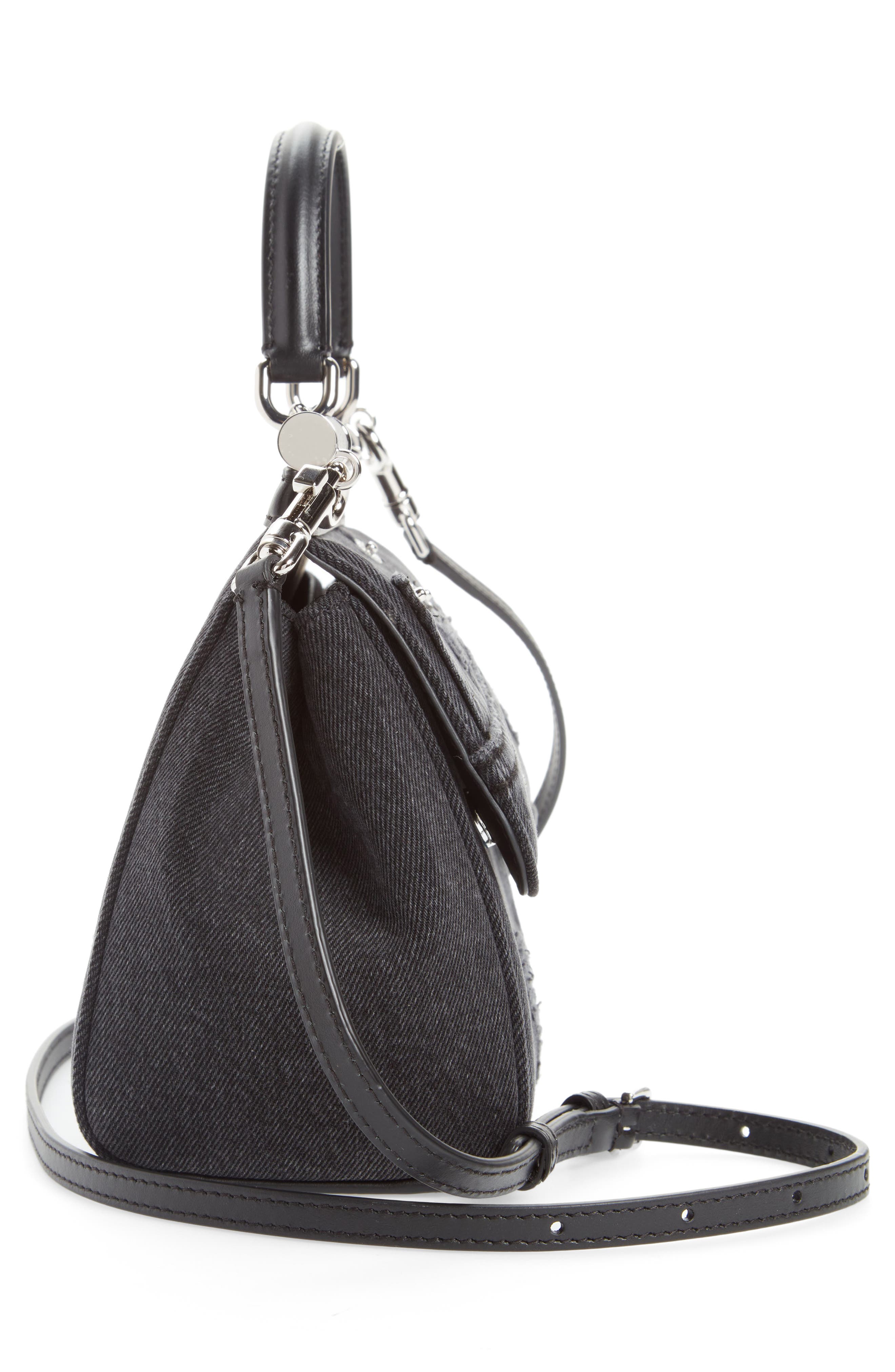 Dolce&Gabbana Small Sicily Denim Satchel, Alternate, color, 