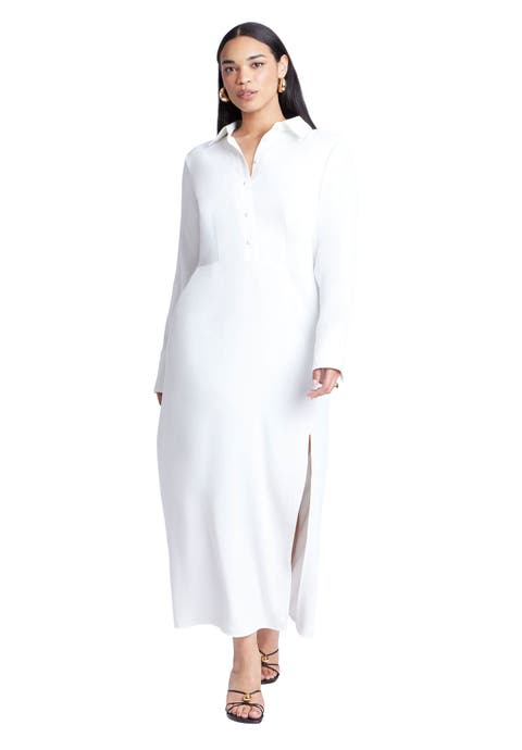 Collared Maxi Shirt Dress (Plus Available)