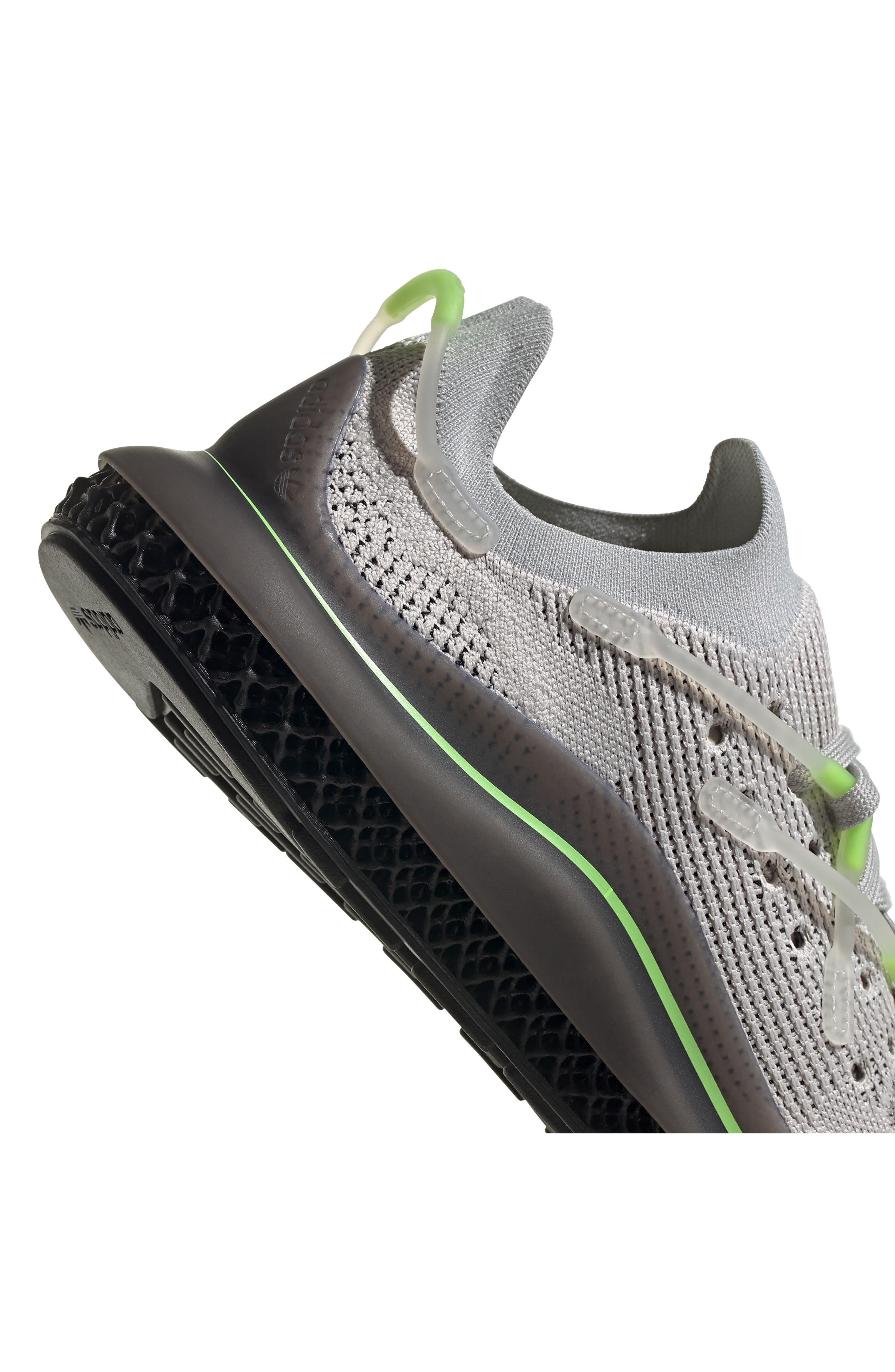 adidas 4D Fusio Sneaker, Alternate, color, Grey One/ Black/ Signal Green
