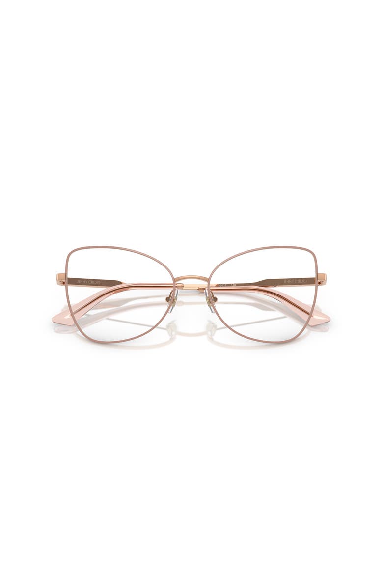 Jimmy Choo 55mm Butterfly optical glasses, Alternate, color, Gold