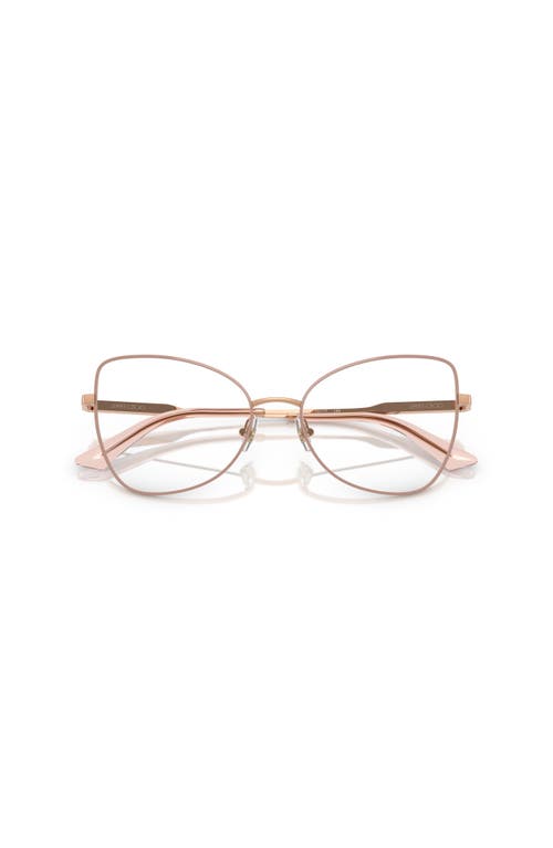 Jimmy Choo 53mm Butterfly Optical Glasses In Gold