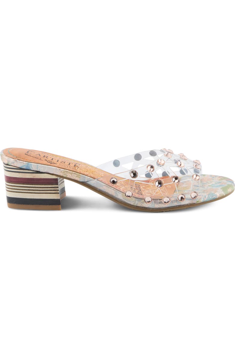 L'Artiste by Spring Step Ontherox Embellished Sandal, Alternate, color, Camel Multi