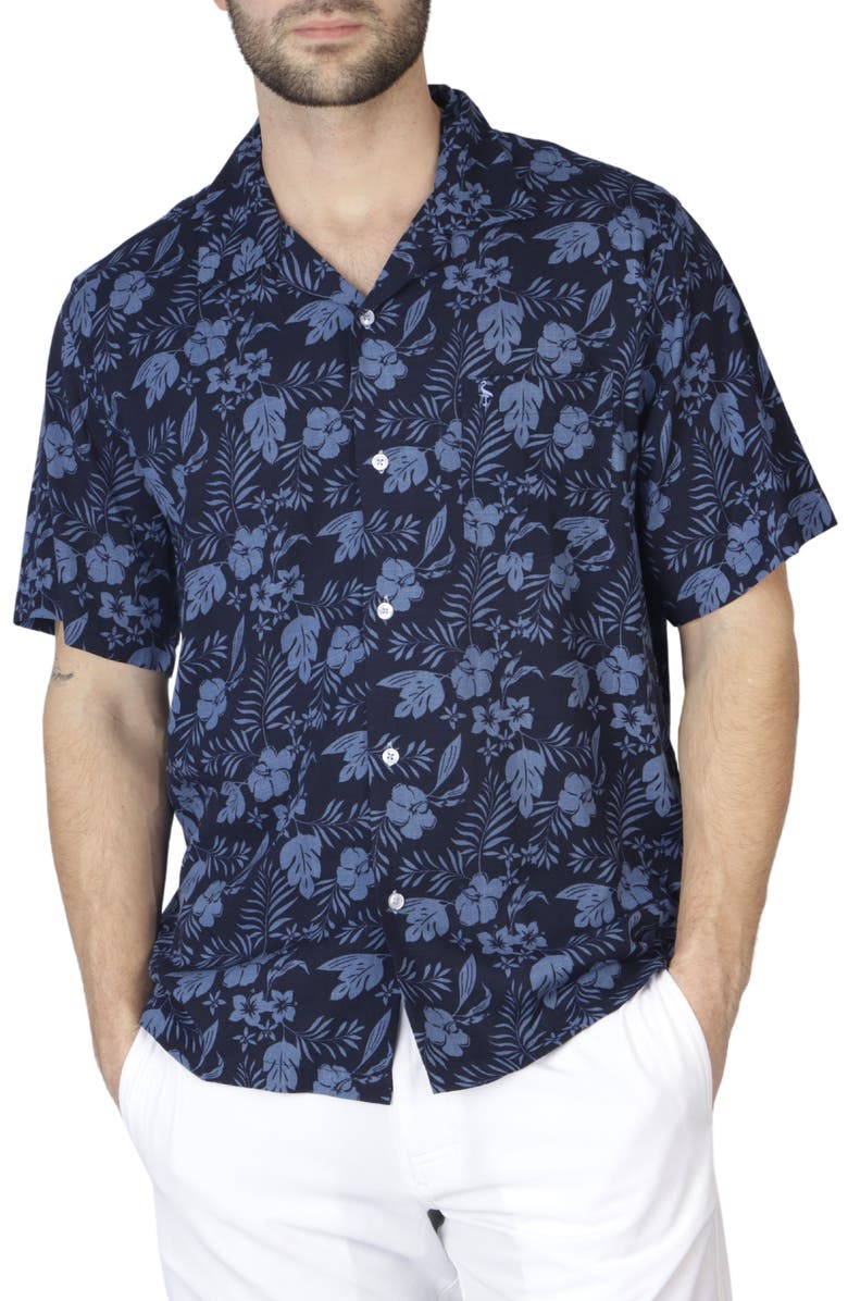 TailorByrd Hibiscus Floral Camp Shirt, Alternate, color, 
