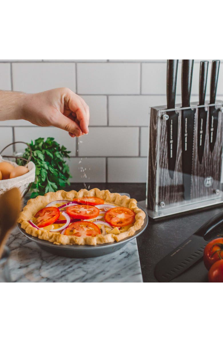 Schmidt Brothers Cutlery Jet Black 7-Piece Knife Block Set, Alternate, color, Black