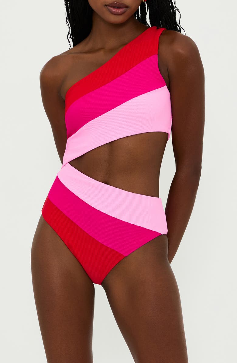 Beach Riot Joyce One-Piece Swimsuit, Alternate, color, Gumdrop Colorblock
