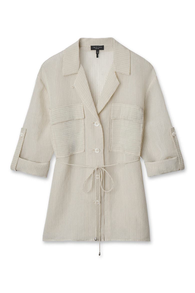 Sonny Stripe Button-Up Shirt, Alternate, color, WHITE STRIPE