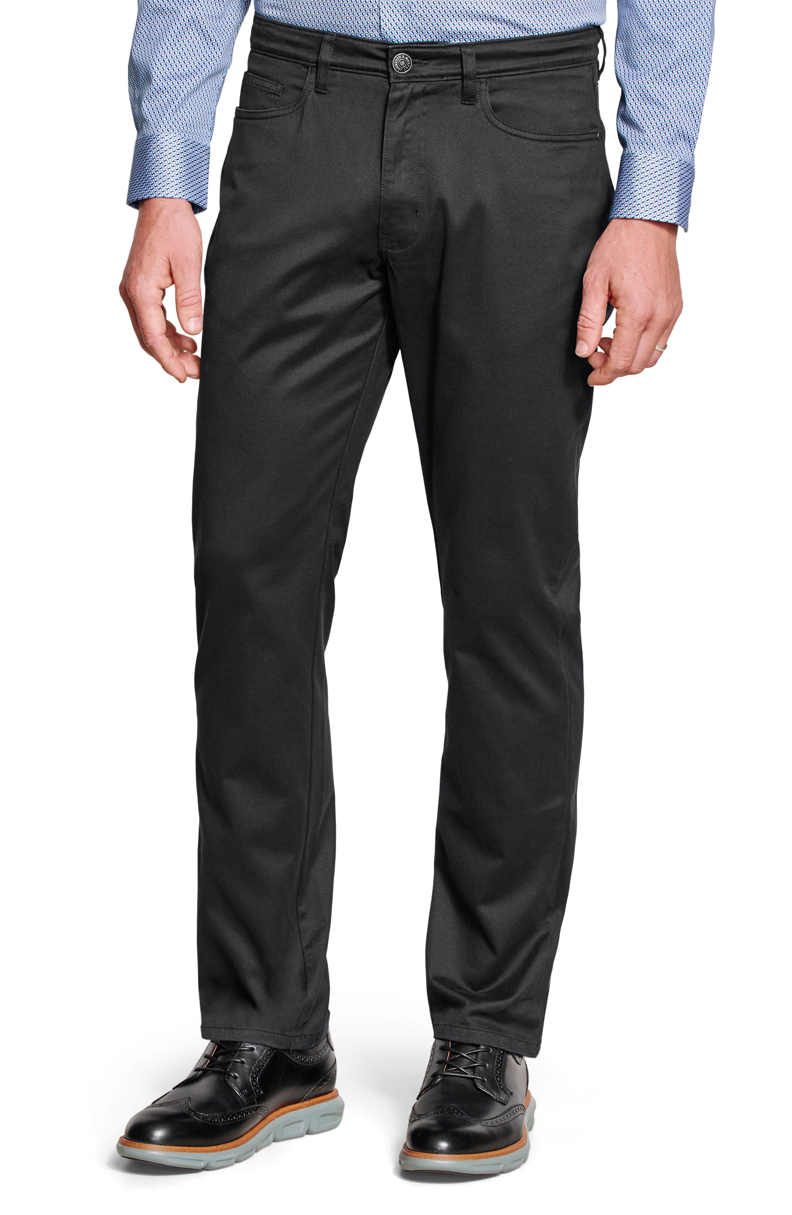 Straight Leg Stretch Cotton 5-Pocket Pants
