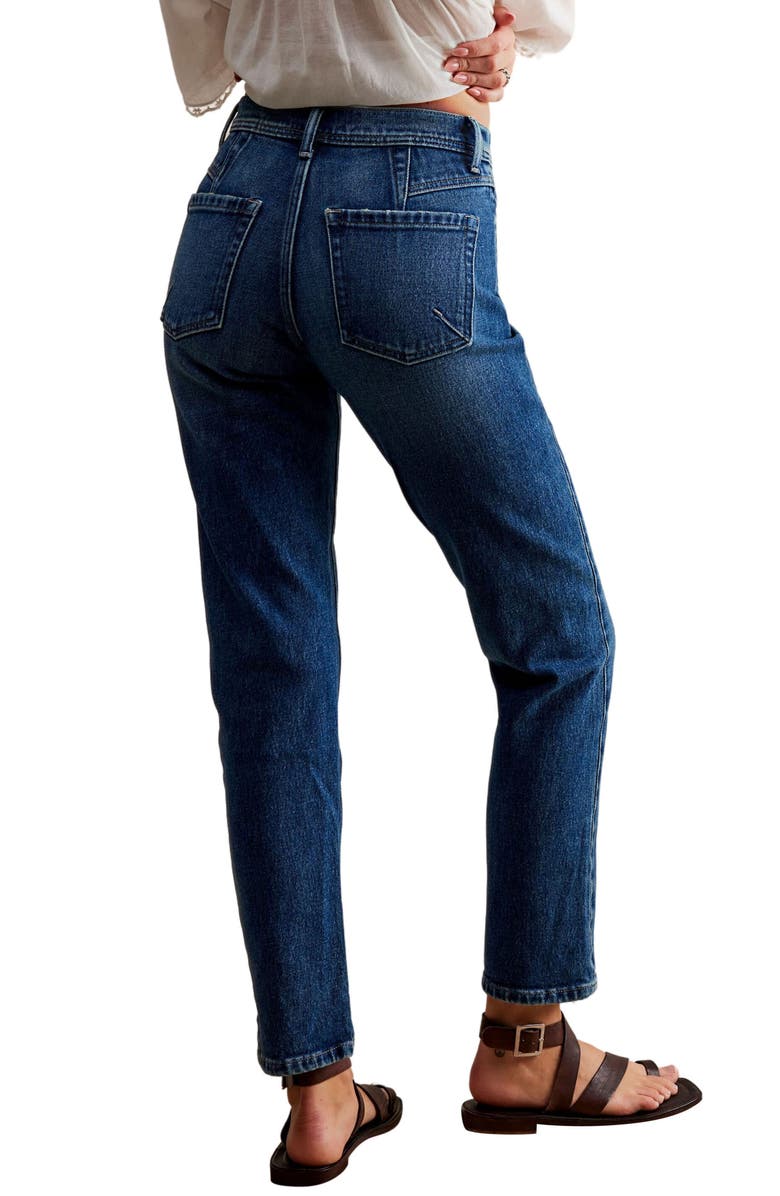 Free People Leila High Rise Slim Leg Jeans, Alternate, color, 