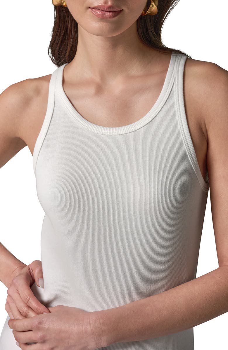 Donna Karan New York Rib Scoop Neck Tank, Alternate, color, Cream