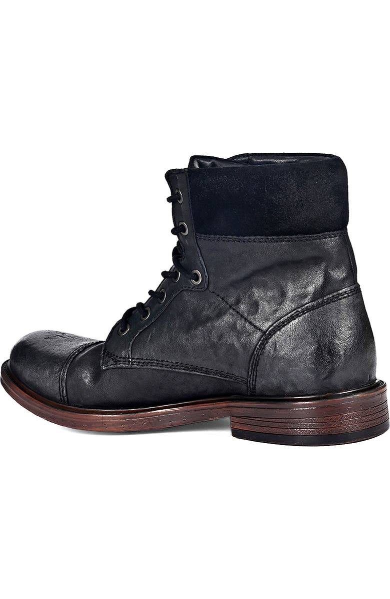 ROAN Lecture Leather Lace-Up Boot, Alternate, color, Black Napa
