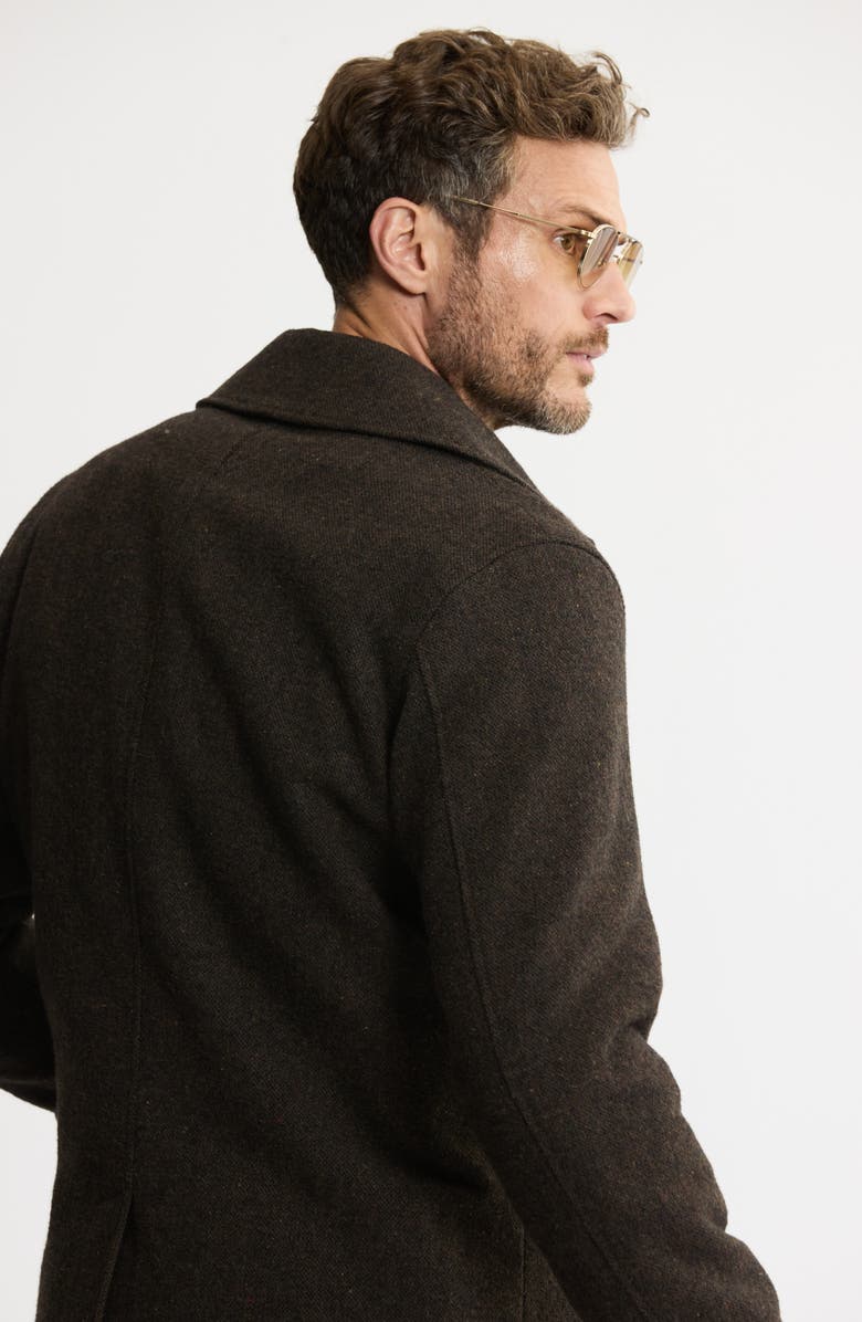 JACHS Herringbone Coat, Alternate, color, Brown