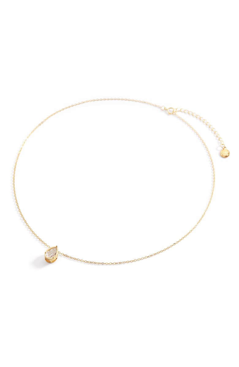 Mint & Lily Diamond Teardrop Necklace, Alternate, color, Moissanite Diamond