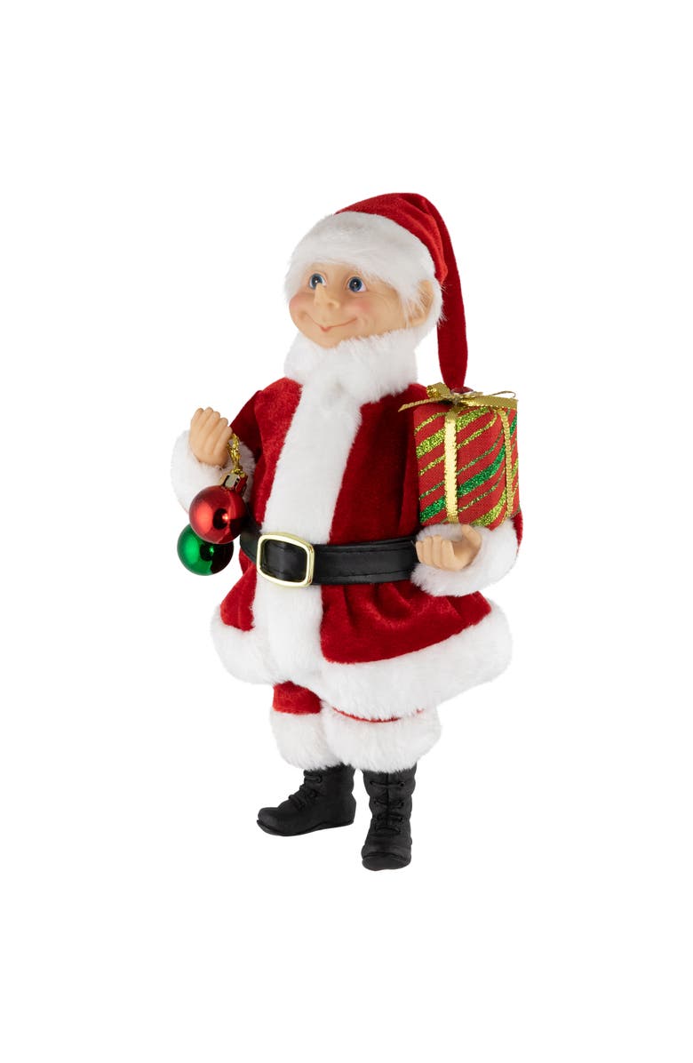 Northlight Santa Elf with Gift Christmas Figure - 14", Alternate, color, 