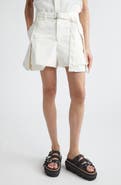 Sacai Hybrid Cotton Denim & Wool Shorts