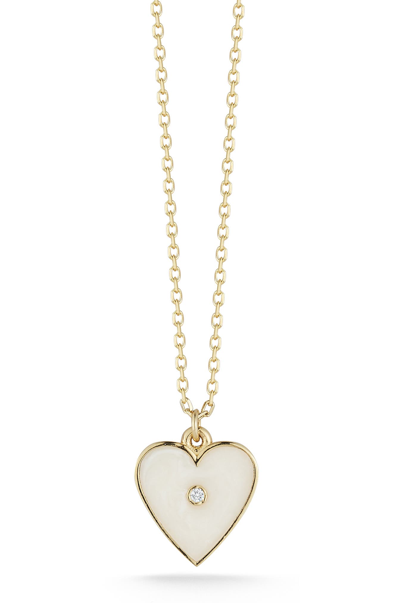 Ember Fine Jewelry 14K Gold Diamond Heart Pendant Necklace