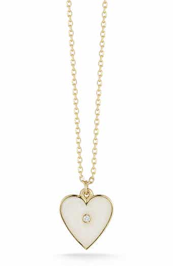 Ember Fine Jewelry 14K Gold Diamond Heart Pendant Necklace