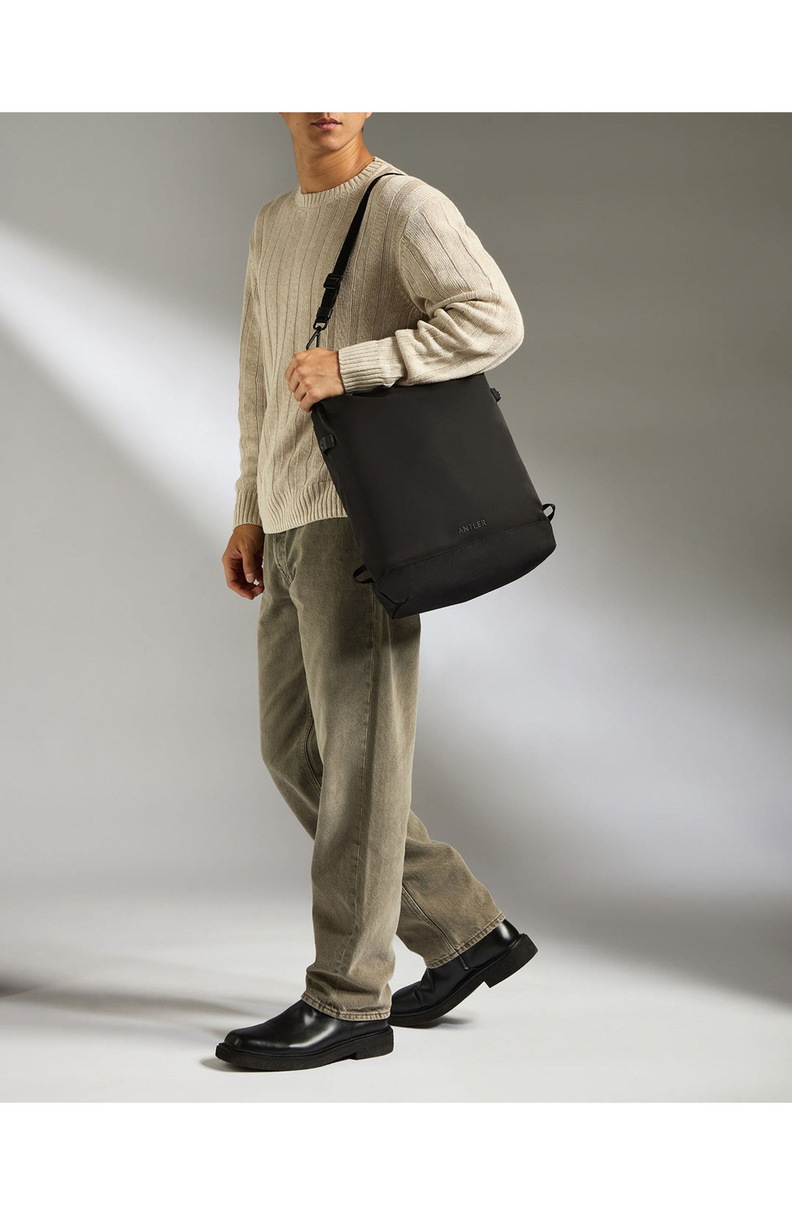 ANTLER Icon 2-in-1 Tote Backpack, Alternate, color, Black