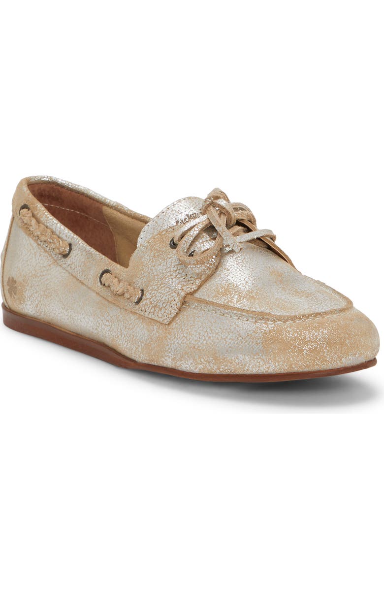 Lucky Brand Tineera Boat Shoe, Main, color, Silver Foil Print