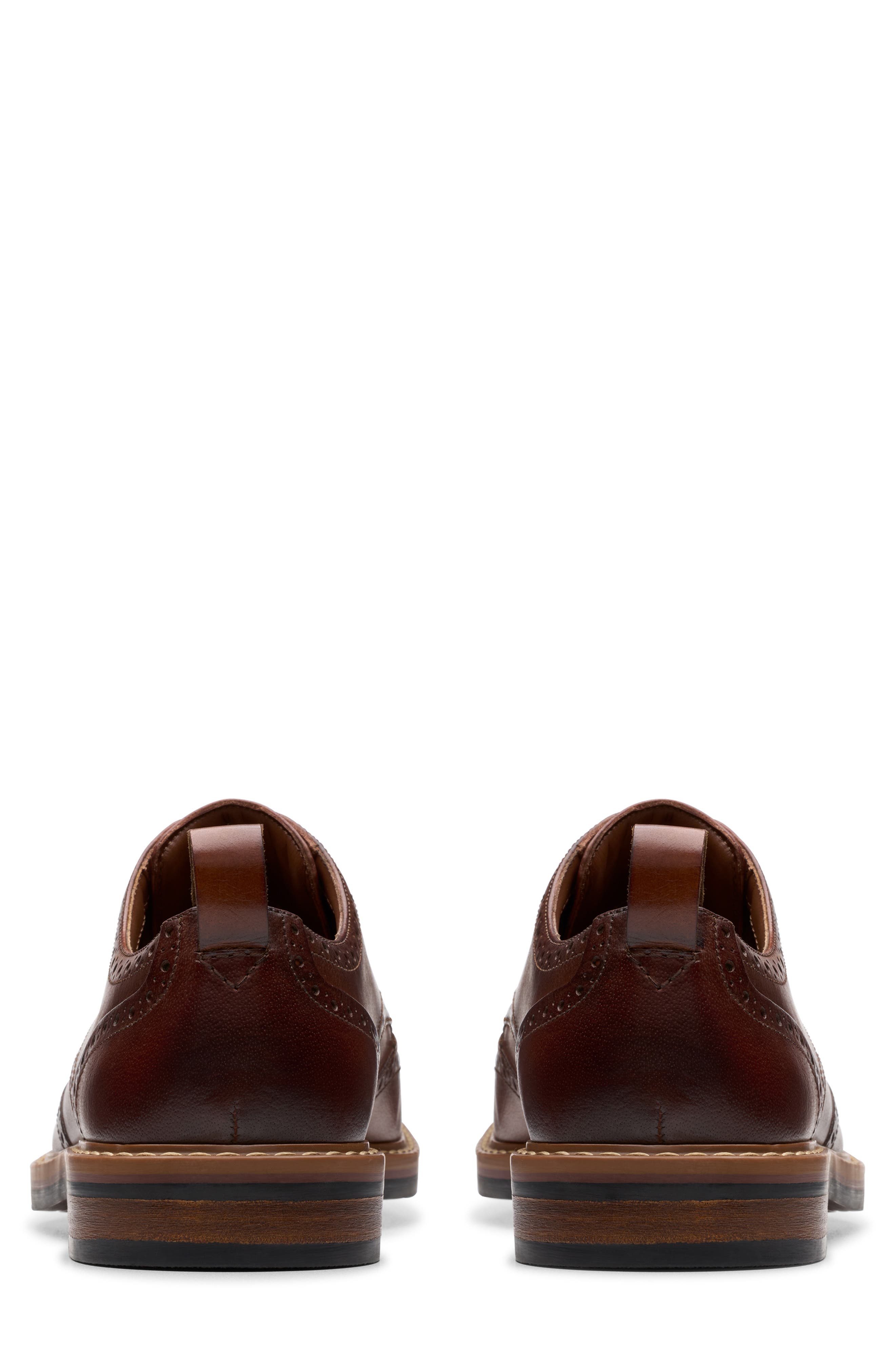 Clarks Darby Limit Brown Leather Wingtip Brogues Oxfords Cork Insole Mens 8 1/2 Clarks Aldwin Limit Men main image 3