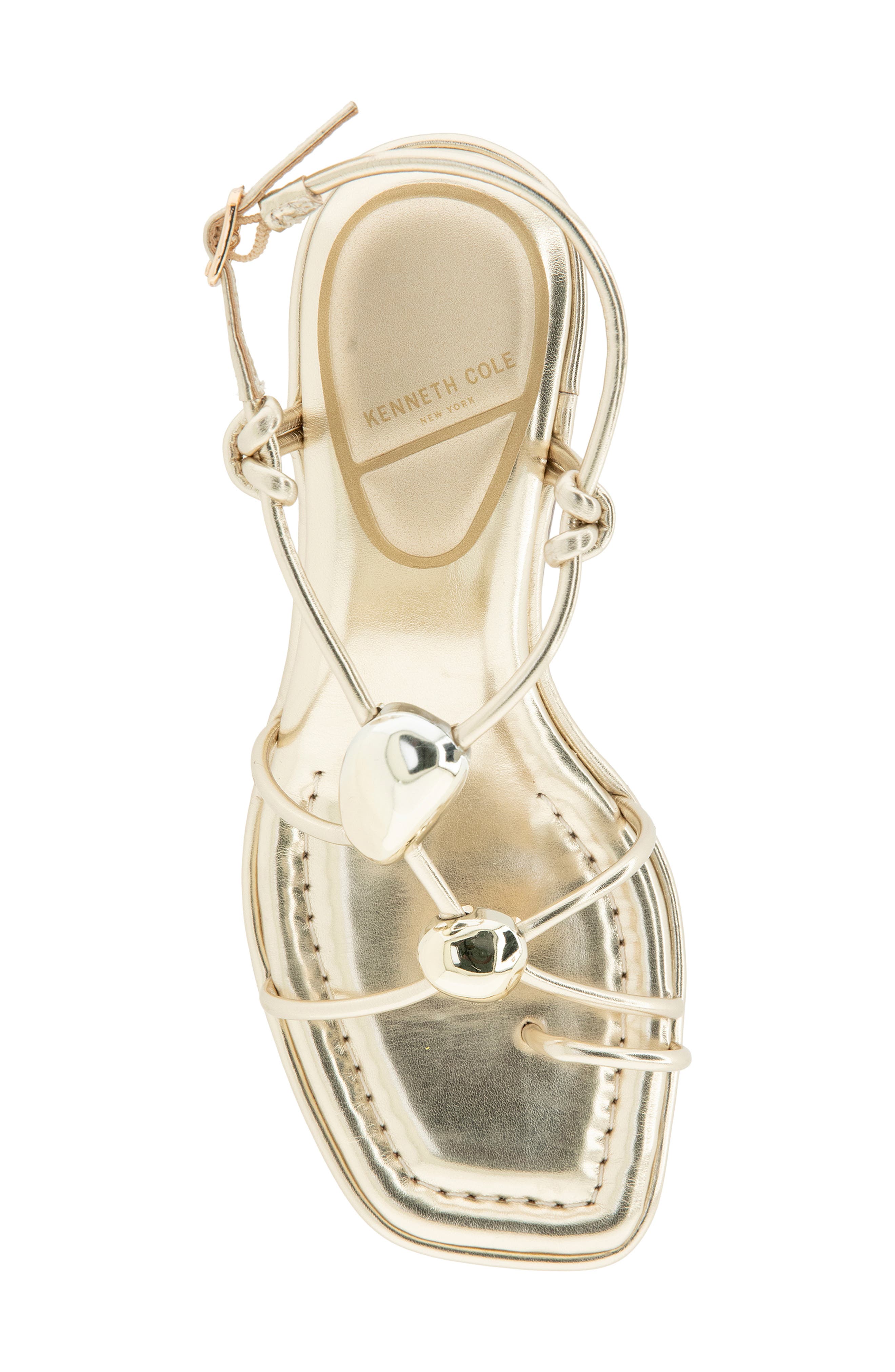 Gemma Kitten Heel Sandal, Alternate, color, GOLD