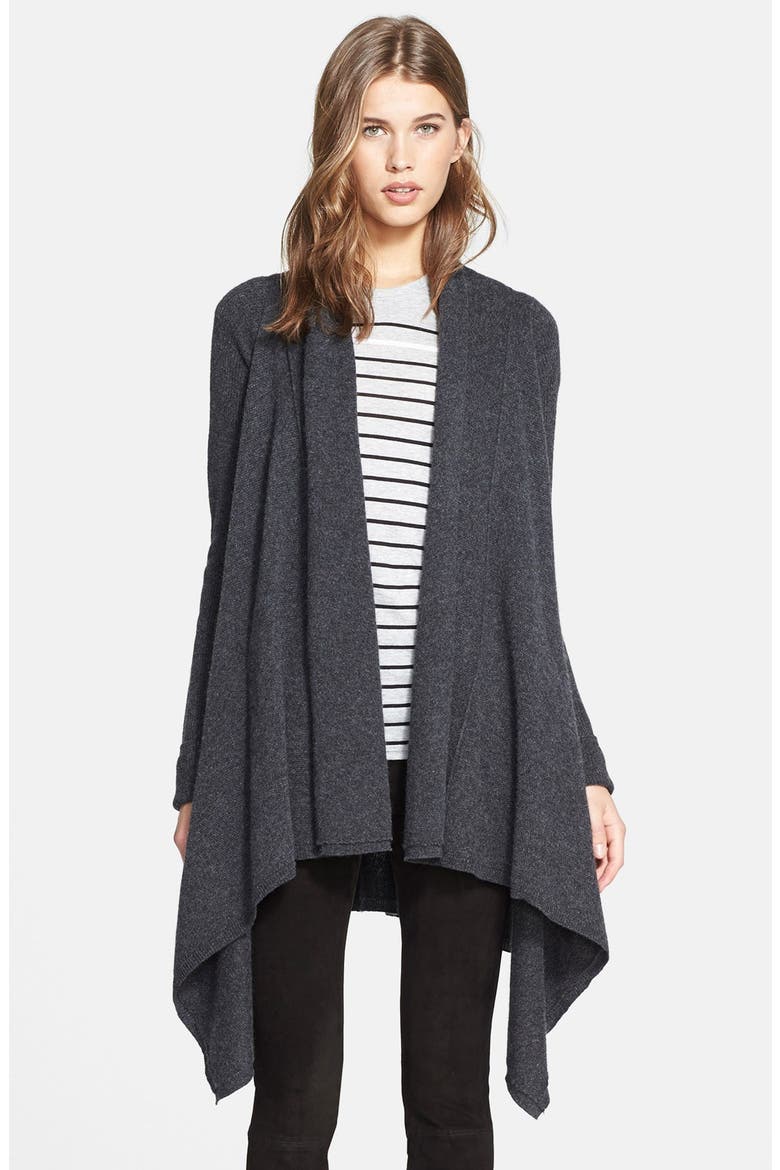 Drape Cardigan, Alternate, color, CARBON