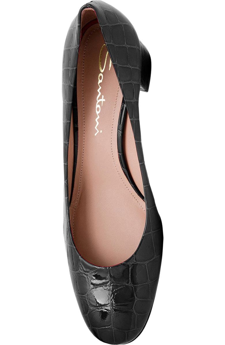 Santoni Women's leather low-heel pump, Alternate, color,