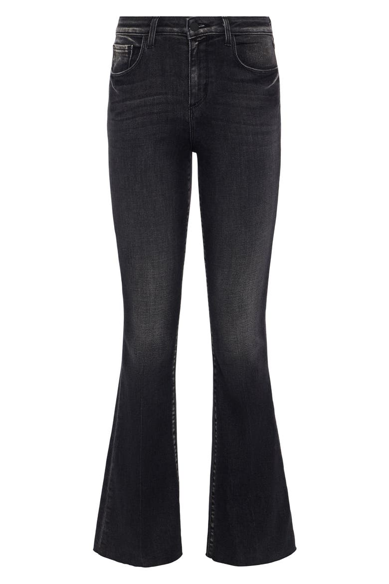 Sera Flare Jeans, Alternate, color, OBSIDIAN