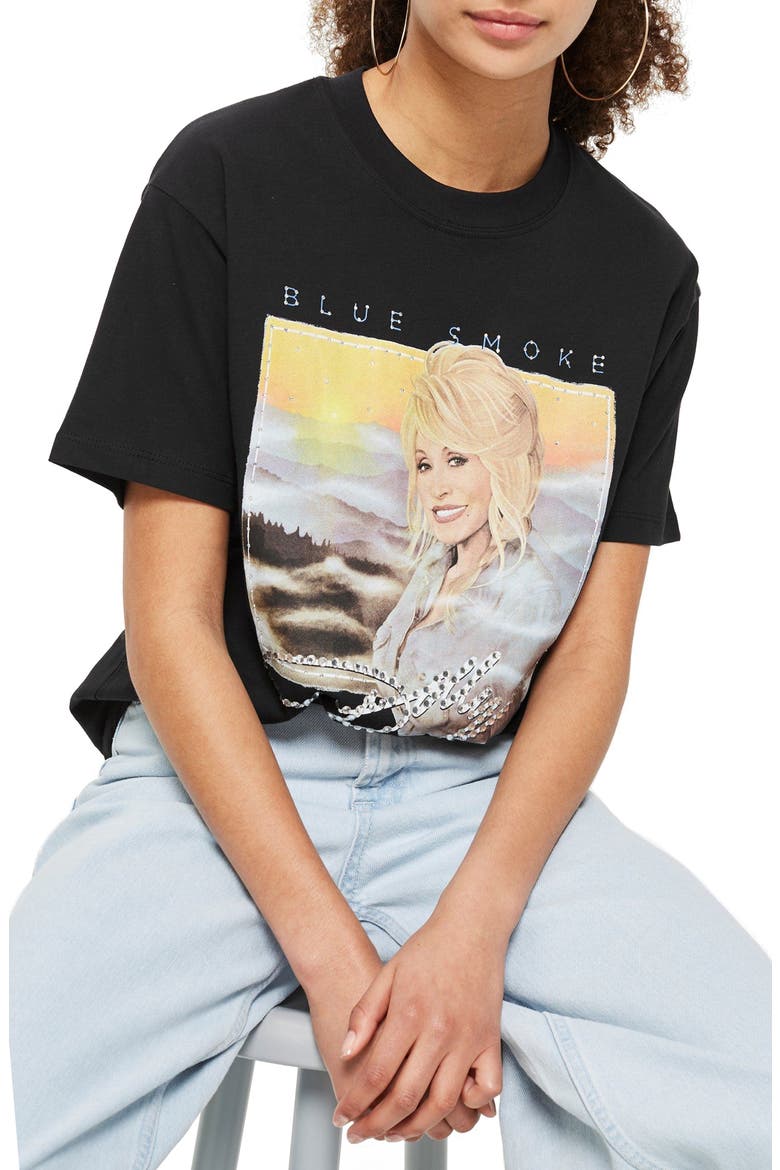 Dolly Parton Tee, Main, color, BLACK MULTI