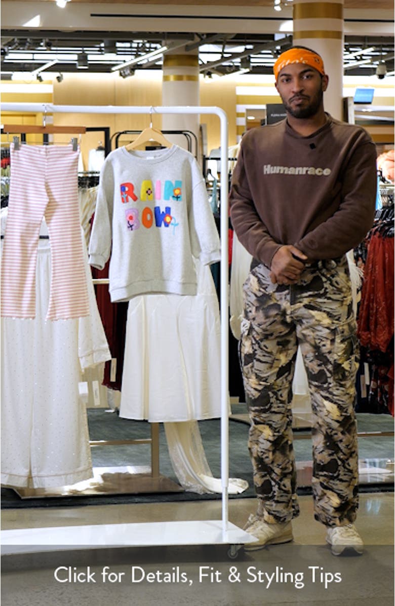 Kids
 Rainbow Appliqué Sweatshirt 
Rib Flare Leggings Set, sales video thumbnail