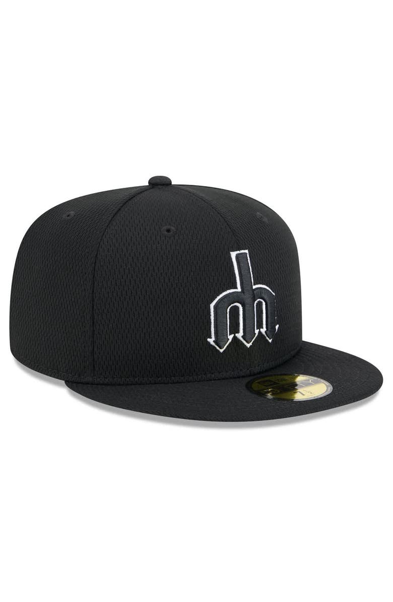New Era Men's New Era Black Seattle Mariners 2025 MLB Clubhouse 59FIFTY Fitted Hat, Alternate, color, 