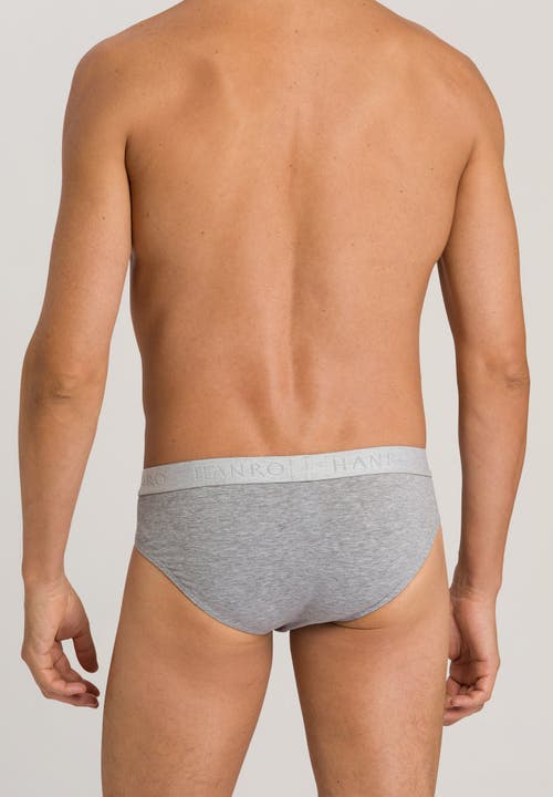Hanro Cotton Essentials Brief 2pk In Light Melange