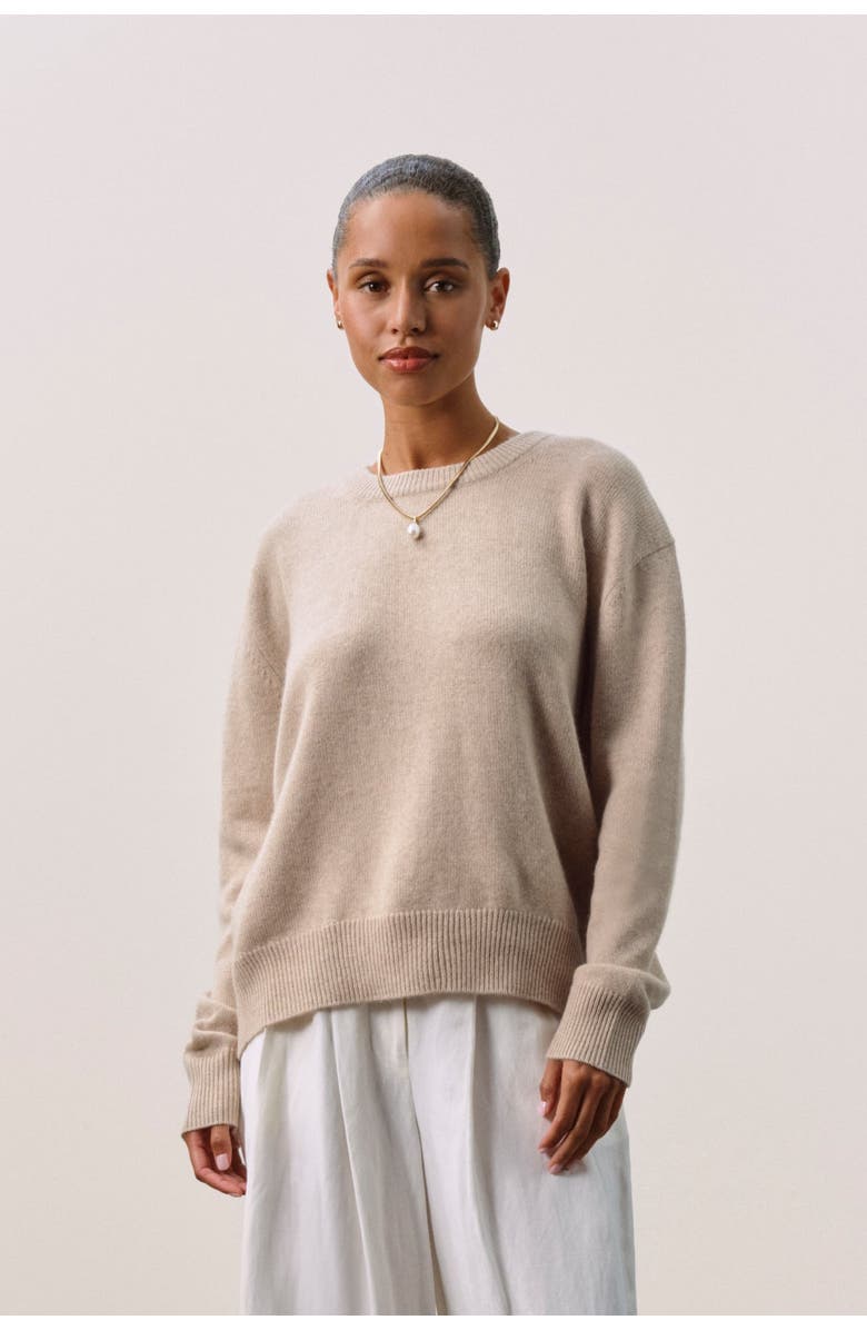 NAKED CASHMERE Crewneck Sweater, Main, color, Flax