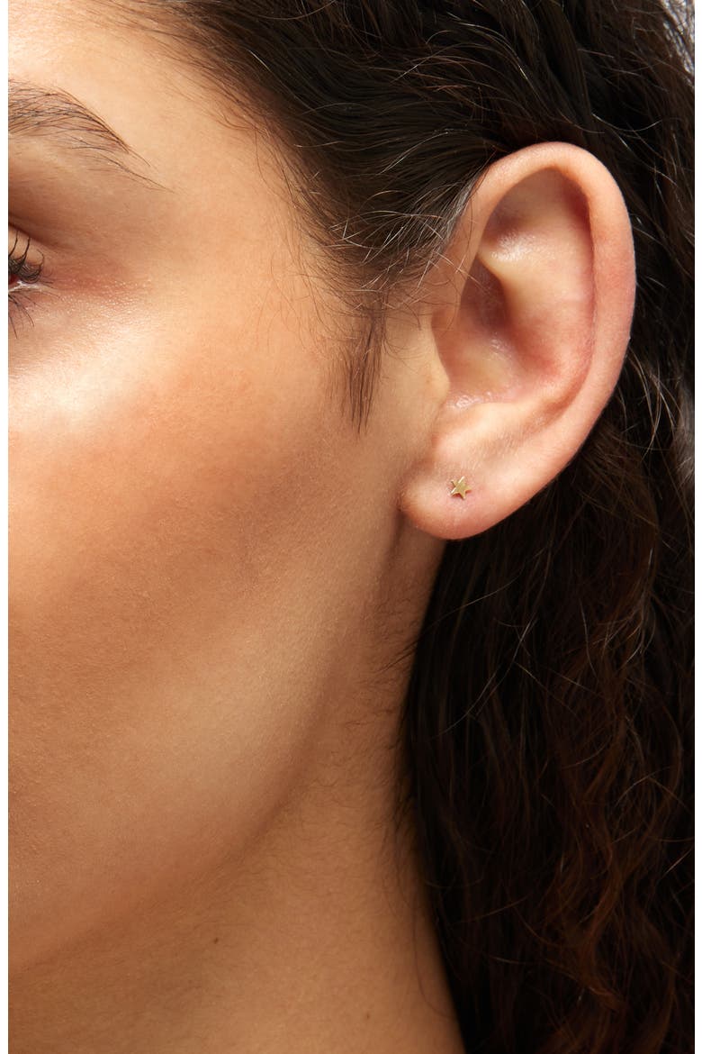 Tiny Star Stud Earrings, Alternate, color, GOLD FILL