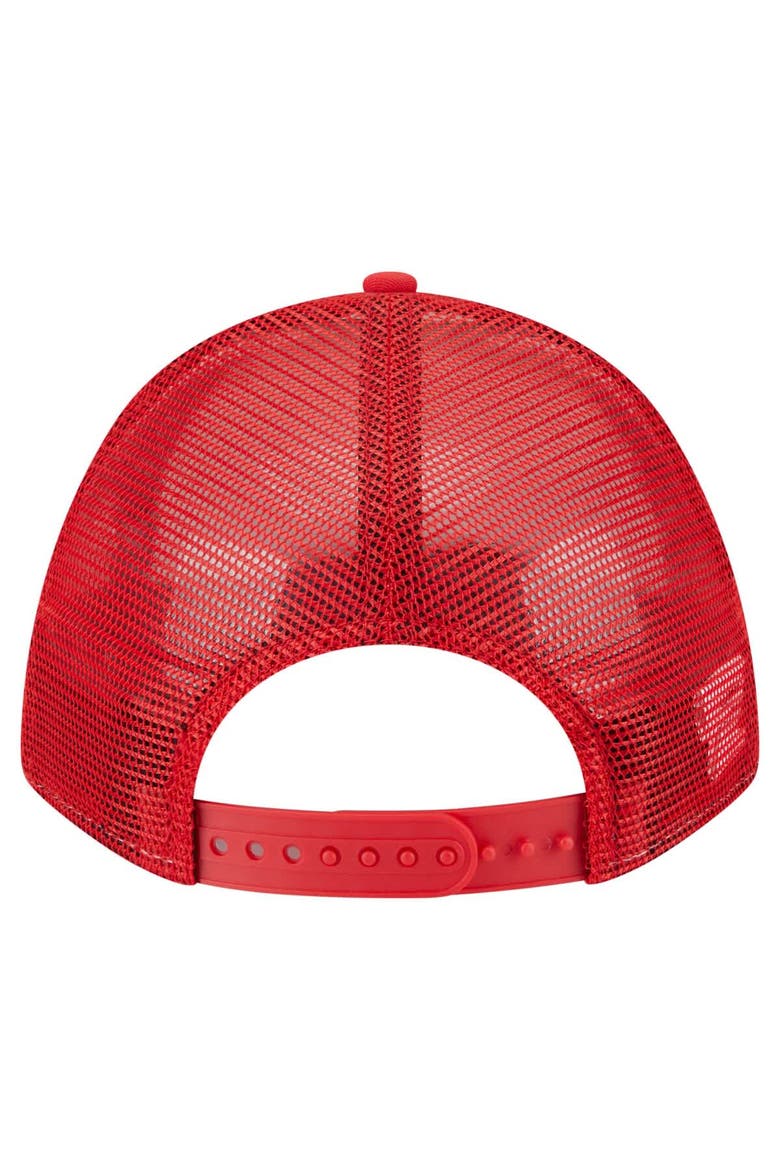 Unisex New Era  White/Red Indiana Fever 9FORTY A-Frame Graphic Trucker Hat, Alternate, color, White