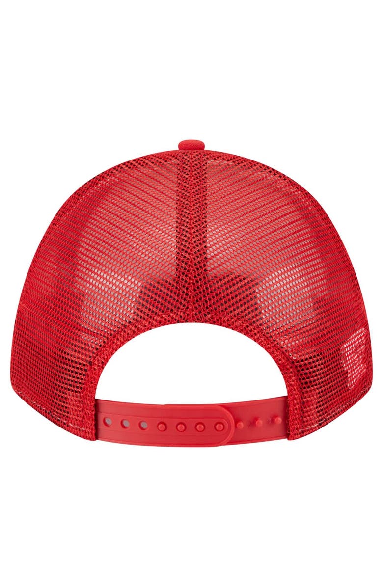 New Era Unisex New Era White/Red Indiana Fever 9FORTY A-Frame Graphic Trucker Hat, Alternate, color, White