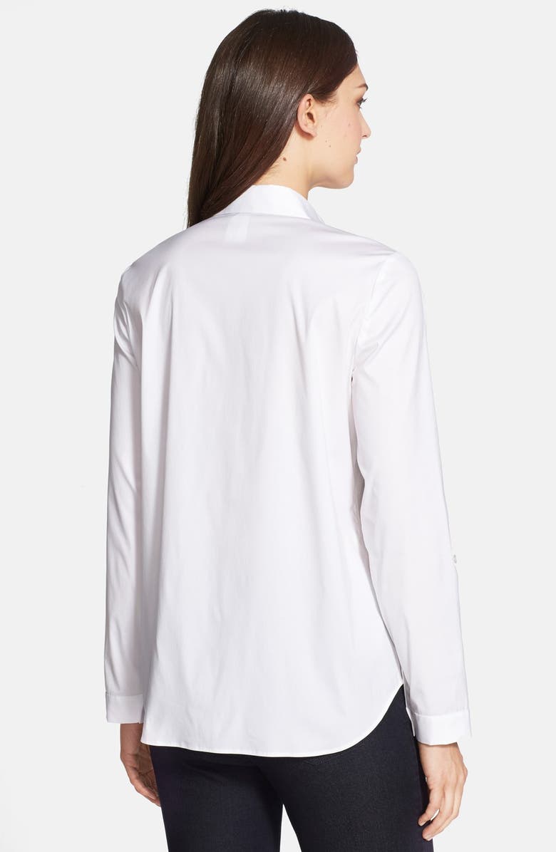 Lafayette 148 New York Roll Tab Sleeve Blouse, Alternate, color,