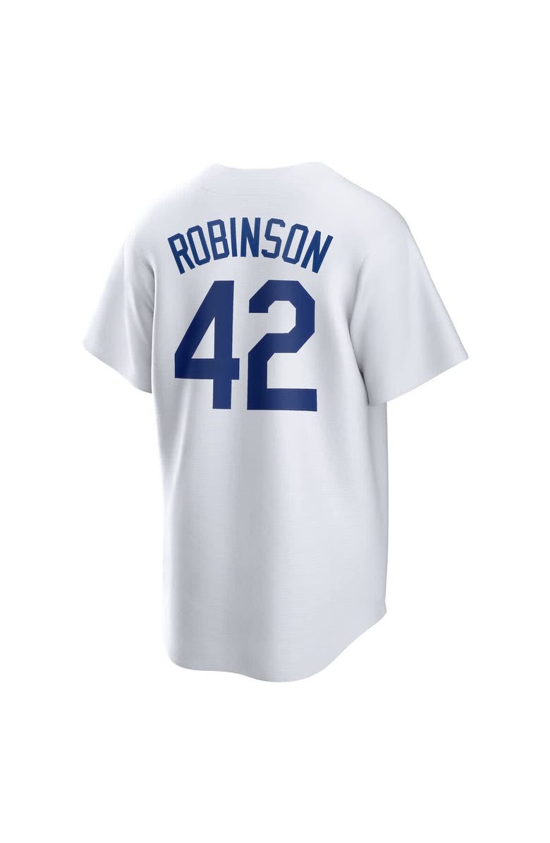 Nike Men's Nike Jackie Robinson White Brooklyn Dodgers Cooperstown Collection Jackie Robinson Day Jersey, Alternate, color, White