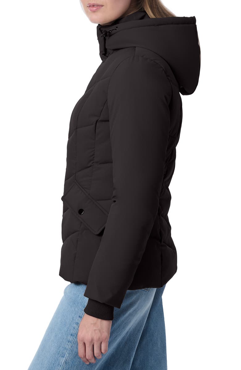 Bernardo Hooded Recycled Polyester Puffer Jacket, Alternate, color, 