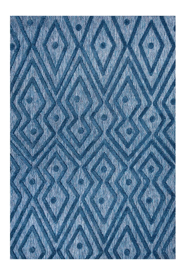 Balansat Moroccan Diamond Indoor/Outdoor Area Rug, Alternate, color, Navy
