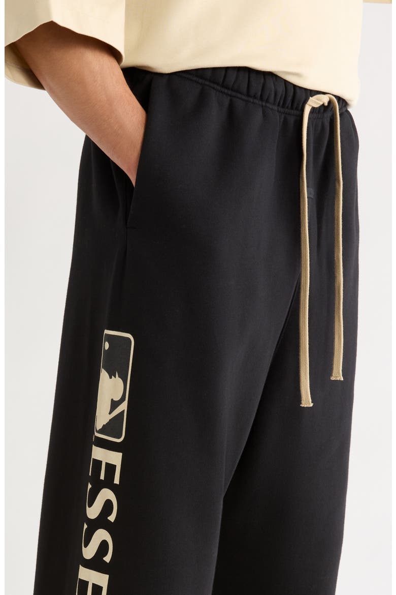 x MLB Cotton Blend Fleece Lounge Sweatpants, Alternate, color, BLACK