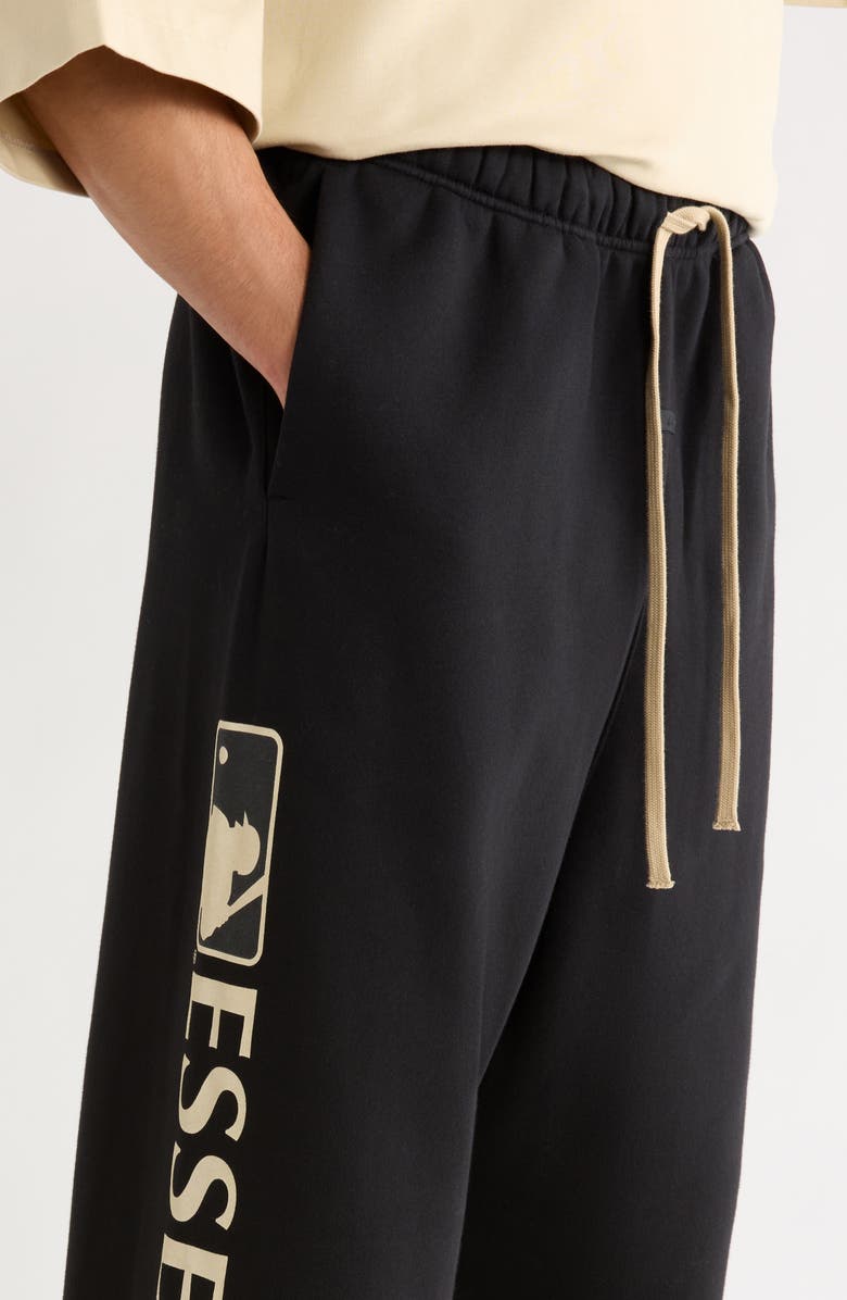 Fear of God Essentials x MLB Cotton Blend Fleece Lounge Sweatpants, Alternate, color, Black