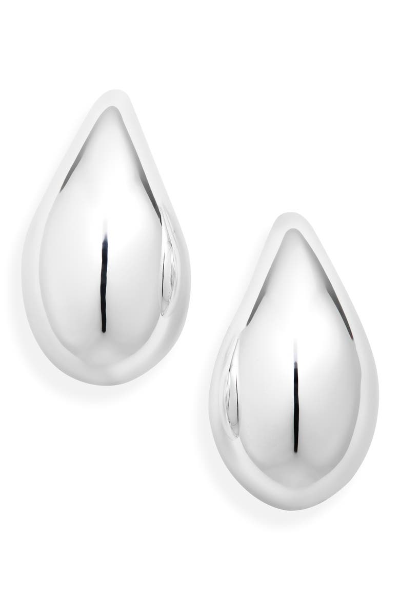 Drop Sterling Silver Stud Earrings, Main, color, 8117 SILVER