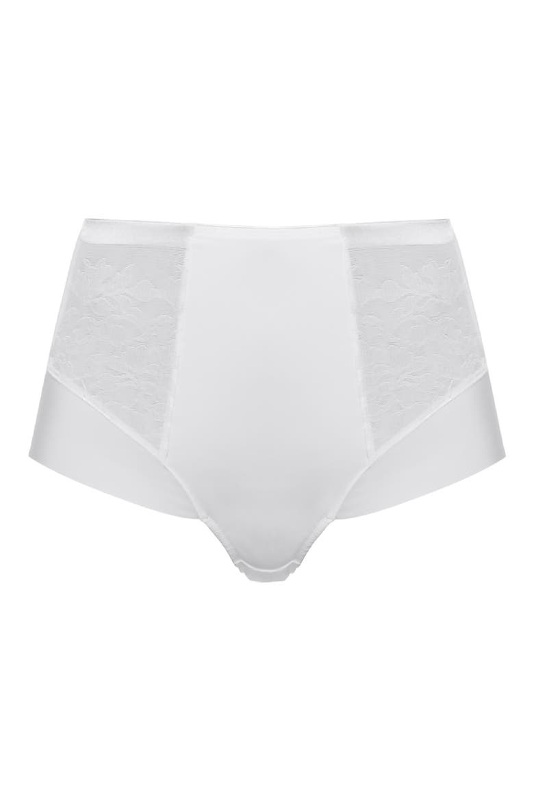 Illusion High Waist Briefs, Alternate, color, WHITE