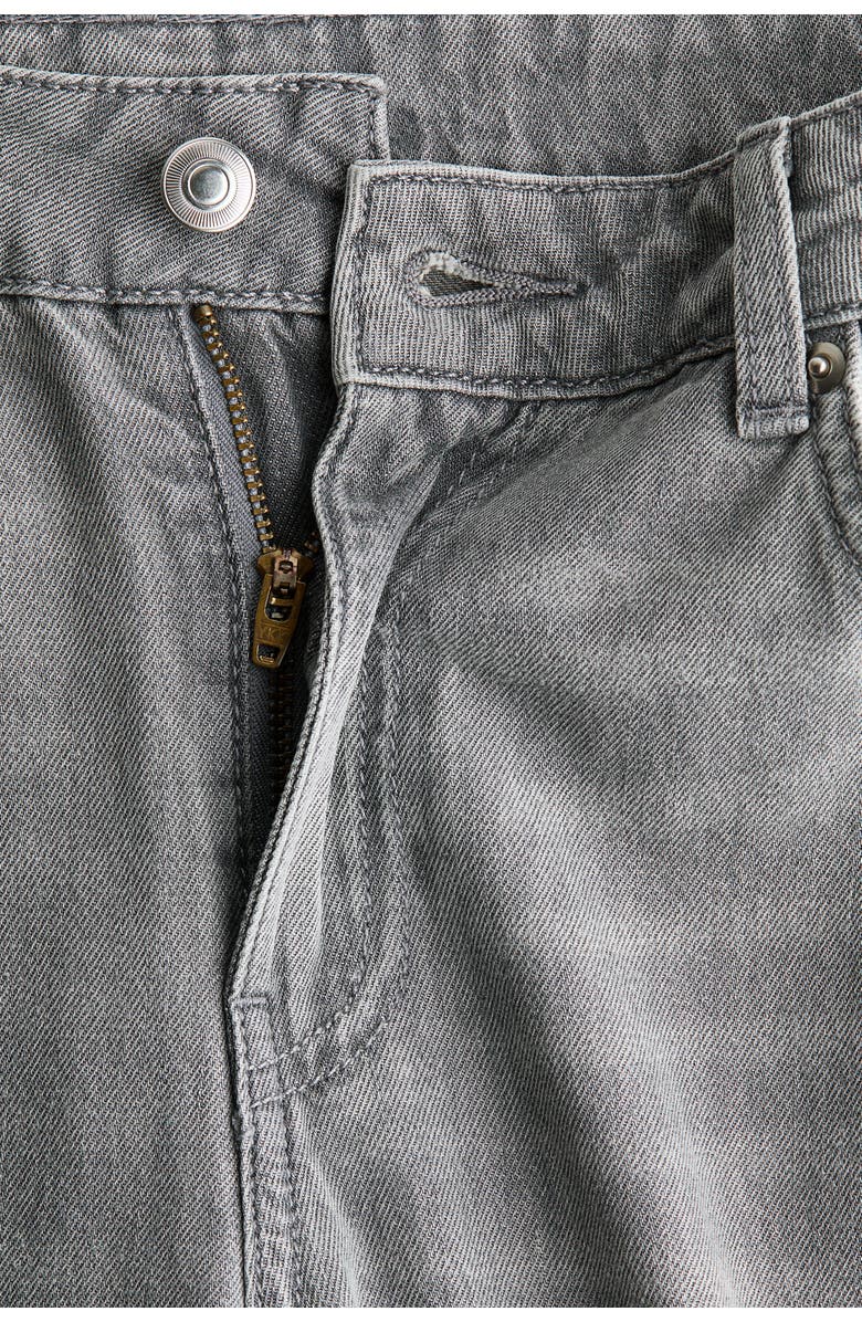 H&M Wide-leg regular waist jeans, Alternate, color, Gray