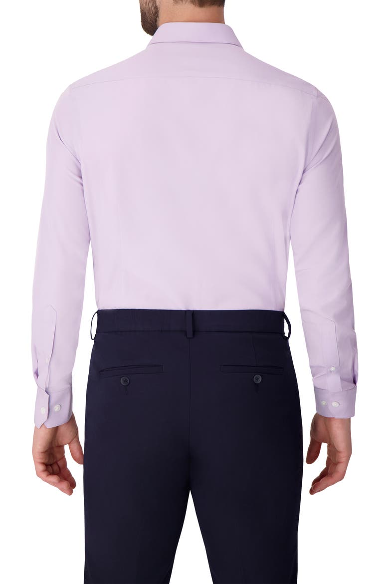 Solid Slim Fit Stretch Dress Shirt, Alternate, color, 56 LAVENDER