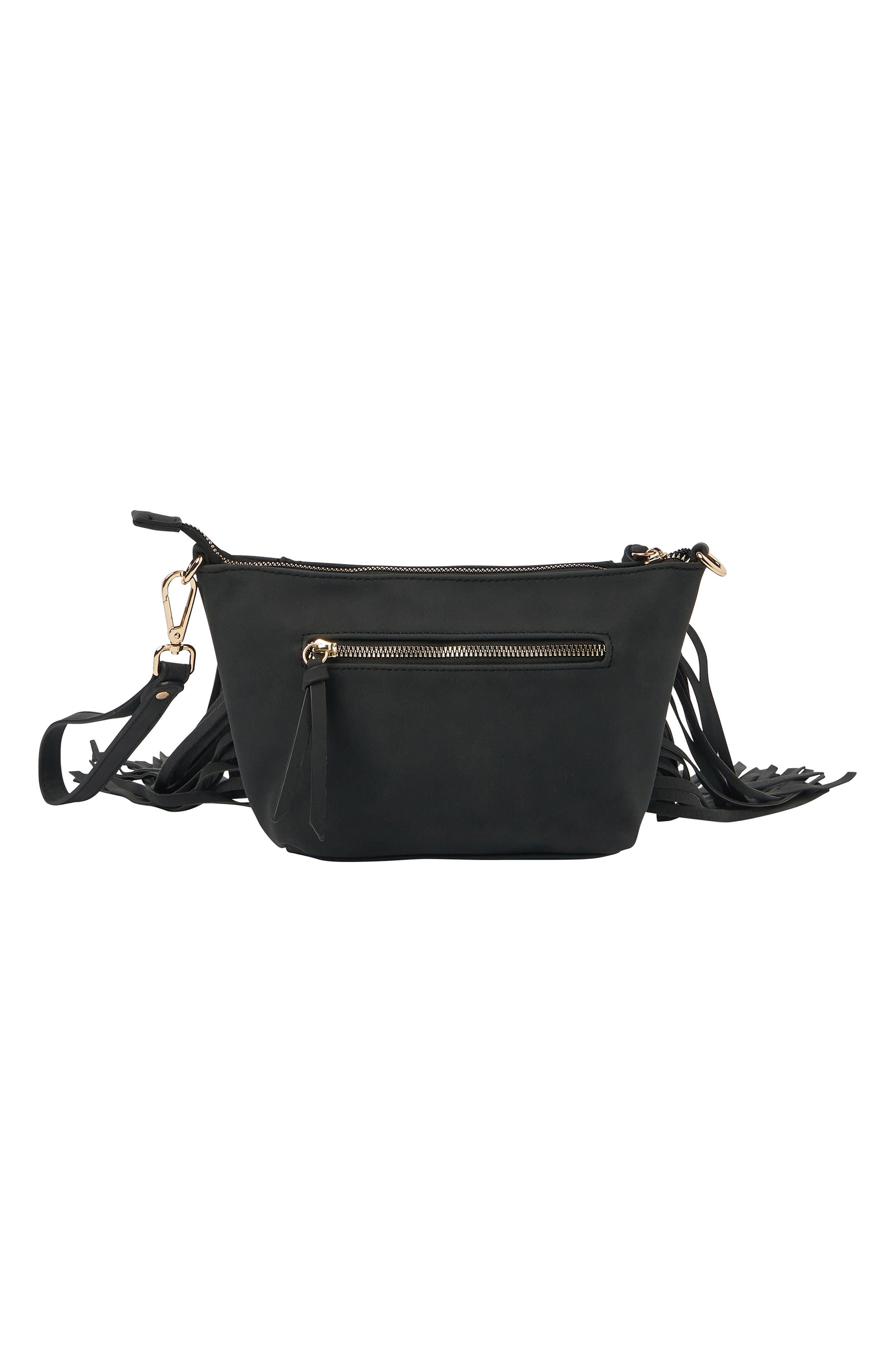 Urban Originals Mini Fringed Vegan Leather Crossbody Bag, Alternate, color, 