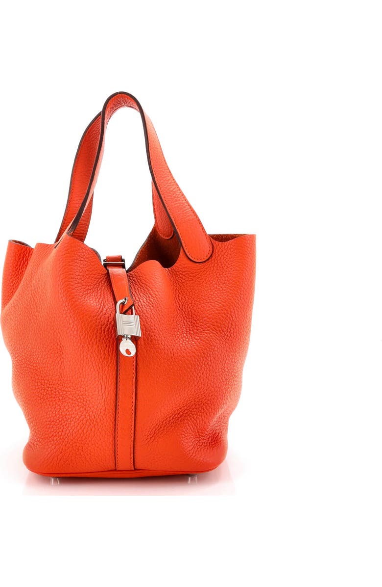 Pre-Owned Hermes Picotin Lock Bag Clemence MM, Main, color, Feu