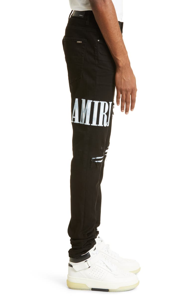 AMIRI Tie Dye Core Logo Stretch Denim Jeans, Alternate, color, 