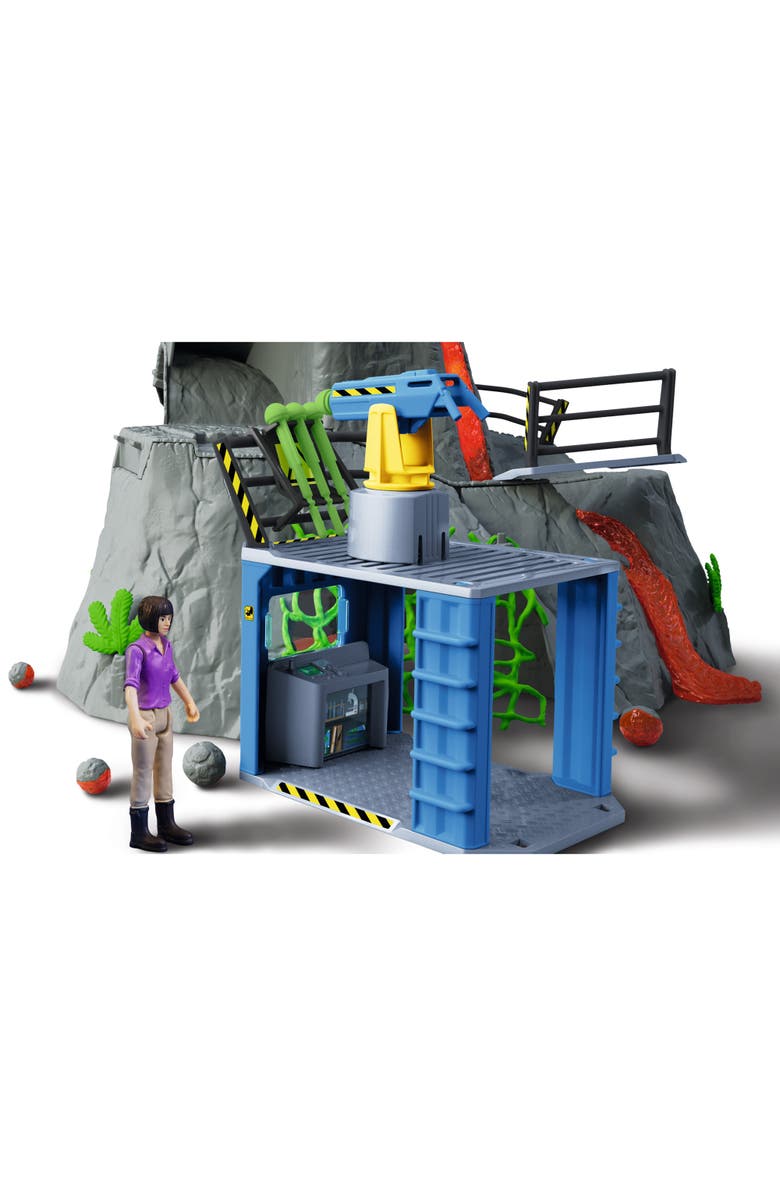 Schleich Volcano Expedition Base Camp  60 Piece Dinosaur Playset, Alternate, color, Multicolored